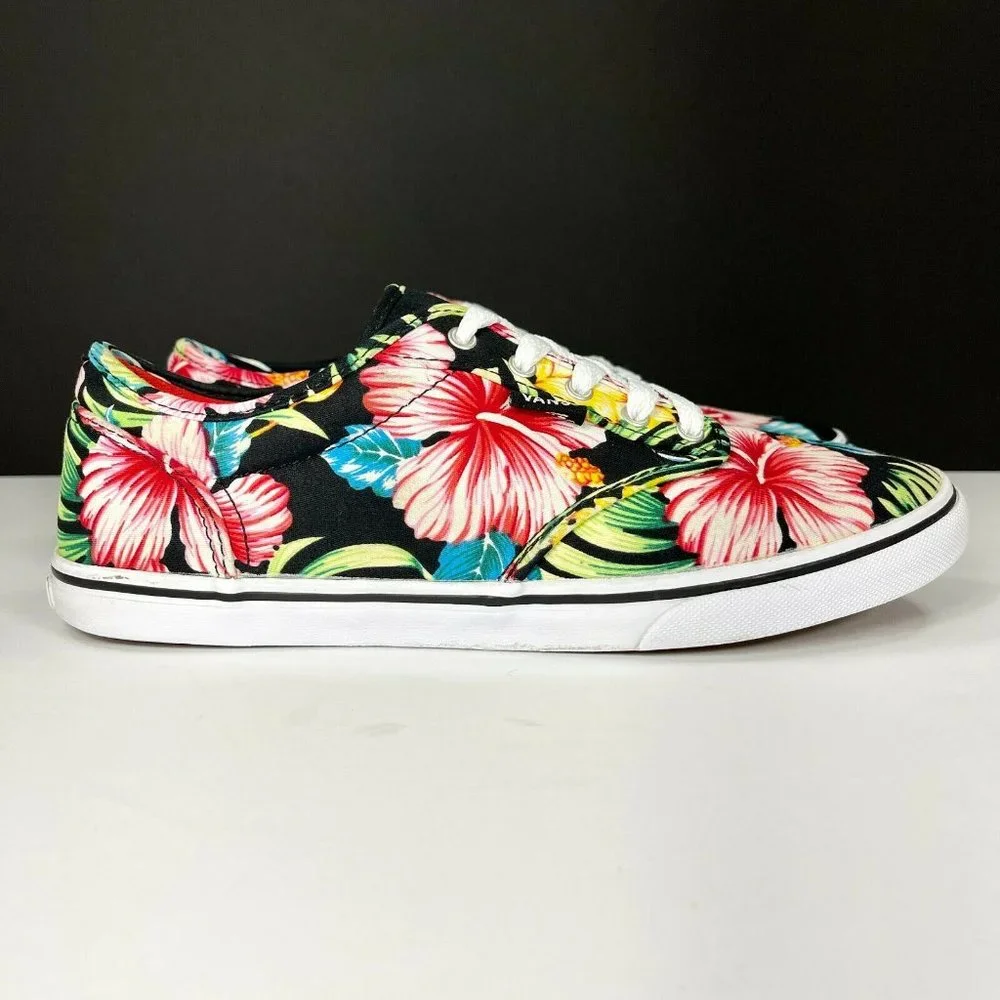 Vans Hawaii Hibiscus Flower Aloha Tropical Women's Size 8 Sneaker Shoes 5000200